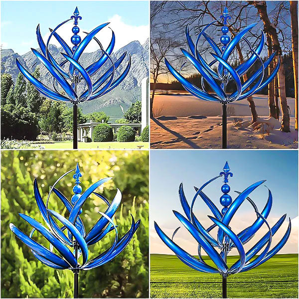 Garden Wind Spinner Stake Smooth-Spinning Metal Ground Spike