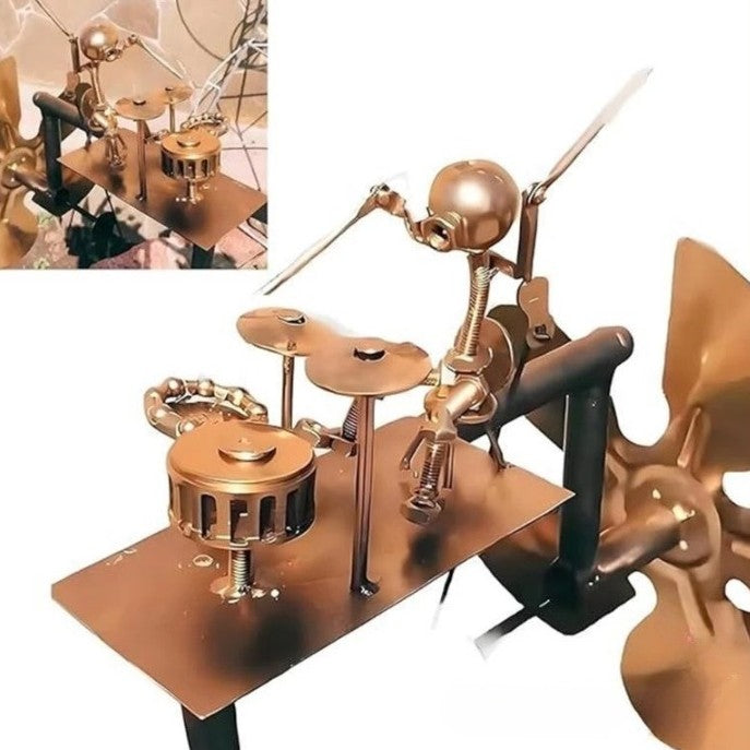 Garden Wind Spinner Wind-Powered Musician Figure
