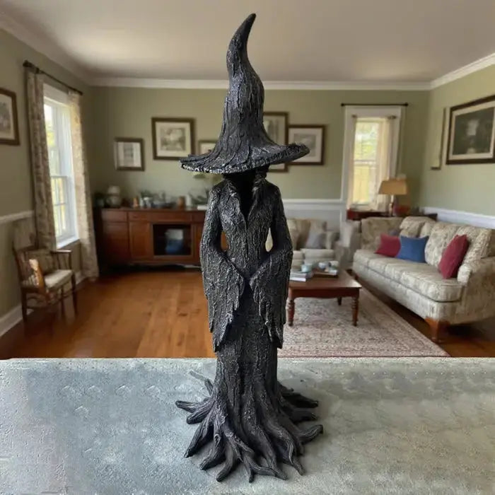 Garden Witch Statue Hand-Painted Weatherproof Resin