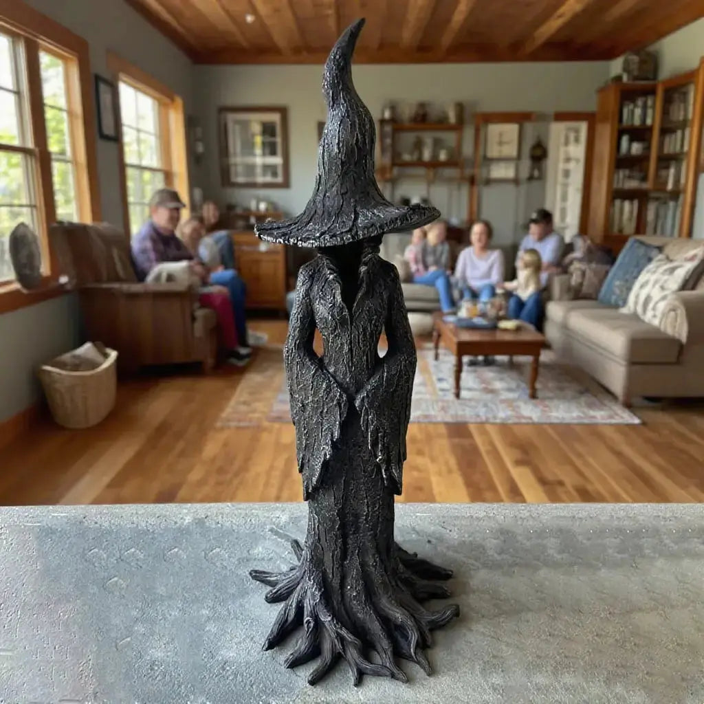Garden Witch Statue Hand-Painted Weatherproof Resin