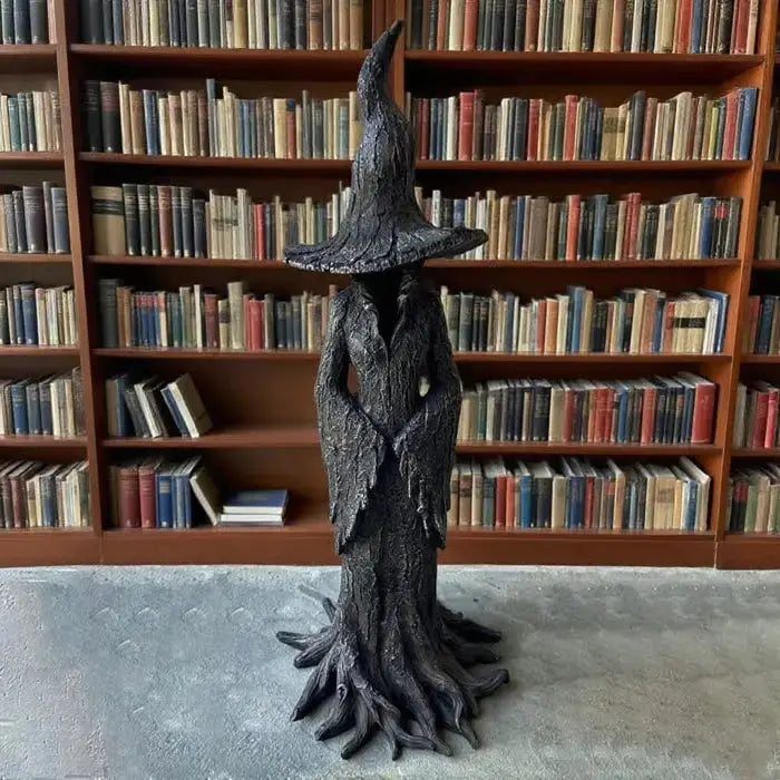 Garden Witch Statue Hand-Painted Weatherproof Resin