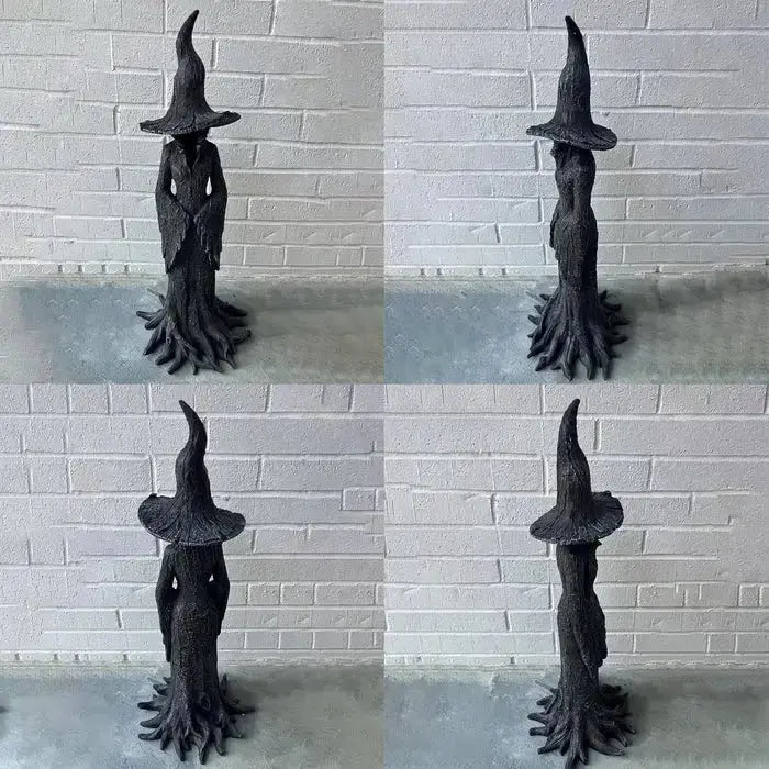Garden Witch Statue Hand-Painted Weatherproof Resin