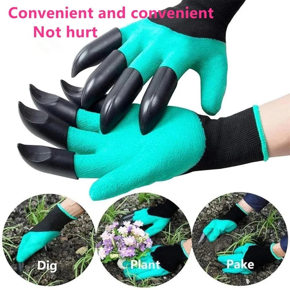 Gardening Gloves Digging Claws & Latex-Coated Palm