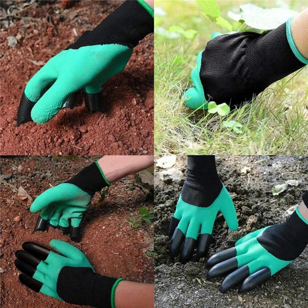 Gardening Gloves Digging Claws & Latex-Coated Palm