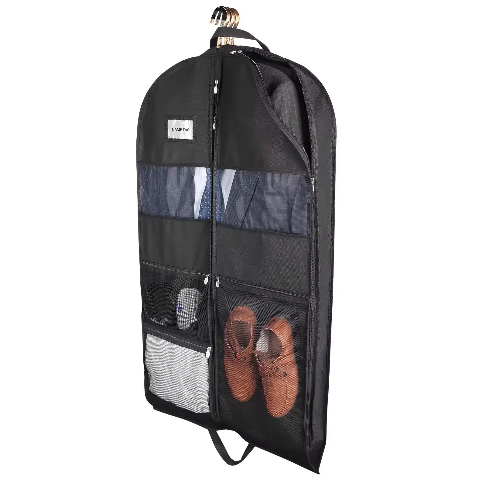Garment Bag Dual-Zip Access & Clear Windows