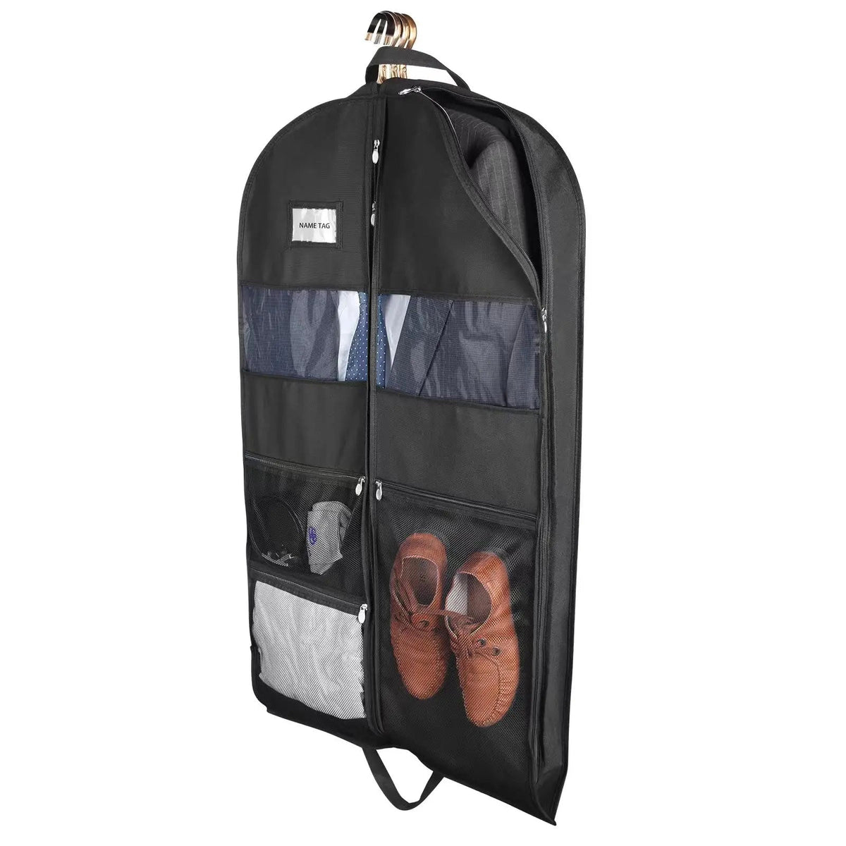 Garment Bag Dual-Zip Access & Clear Windows