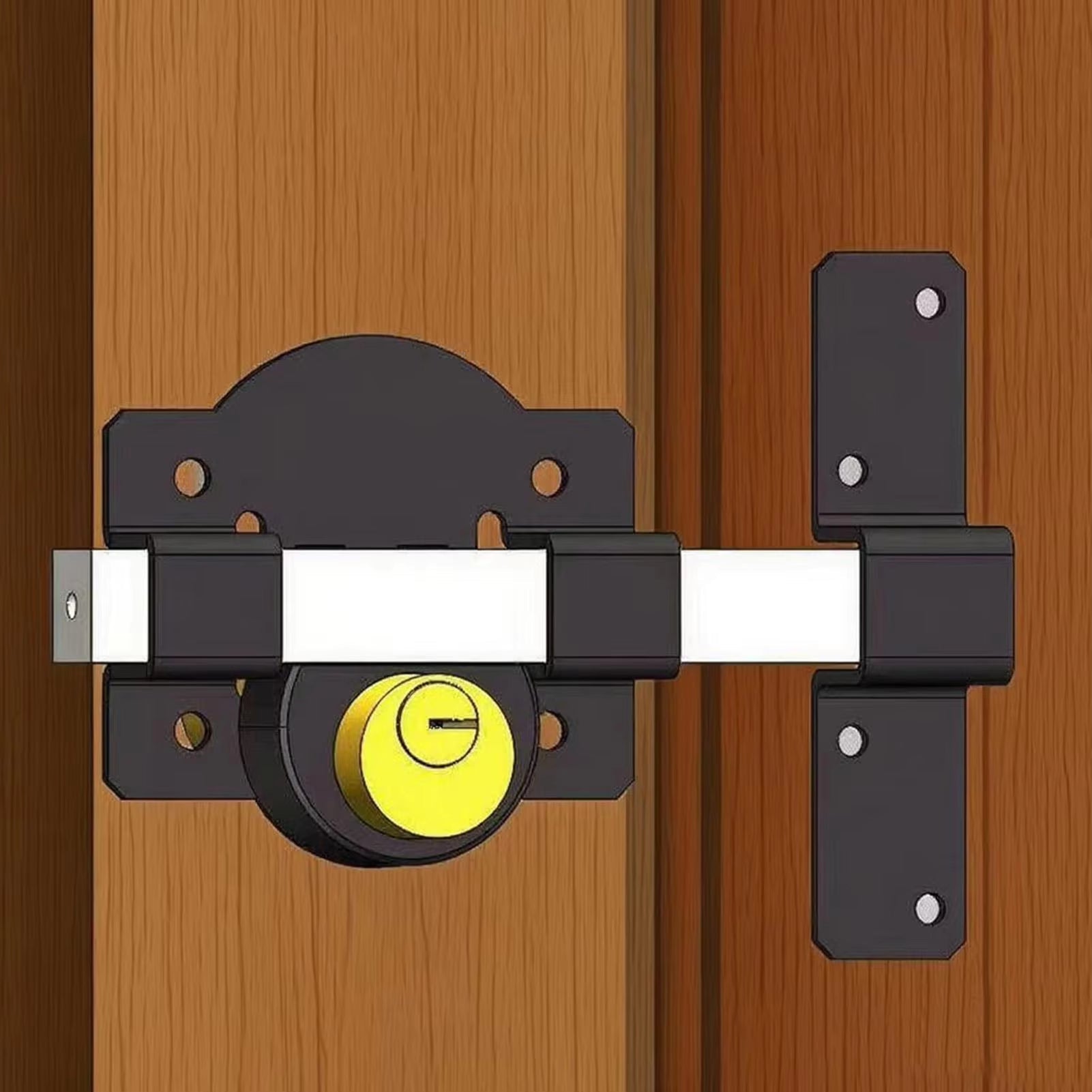 Gate Bolt Lock Rust-Resistant Spring-Loaded