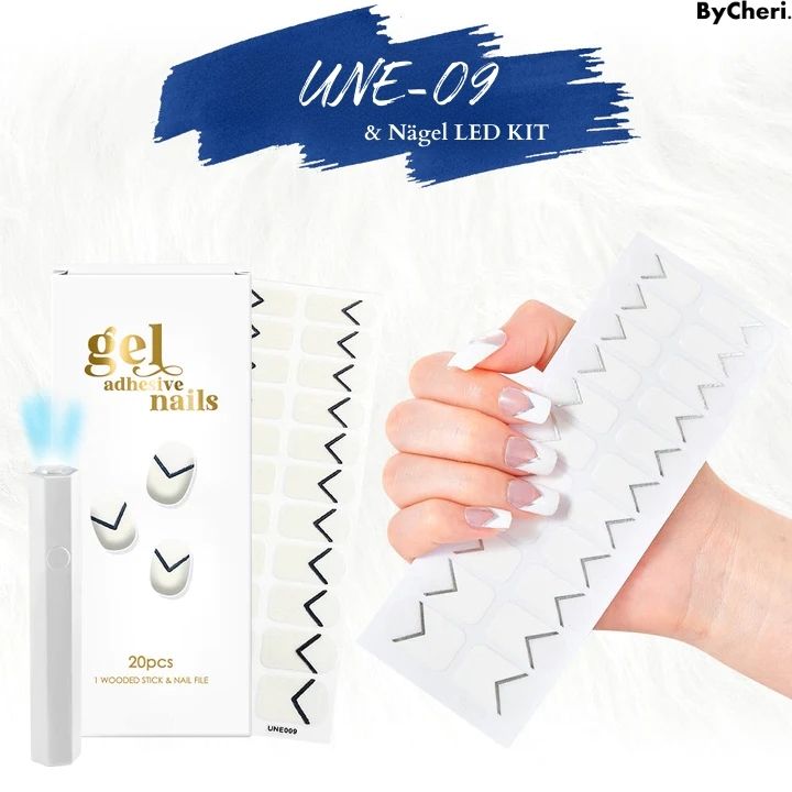 Gel Nail Kit Wireless LED USB-C 20 Stickers