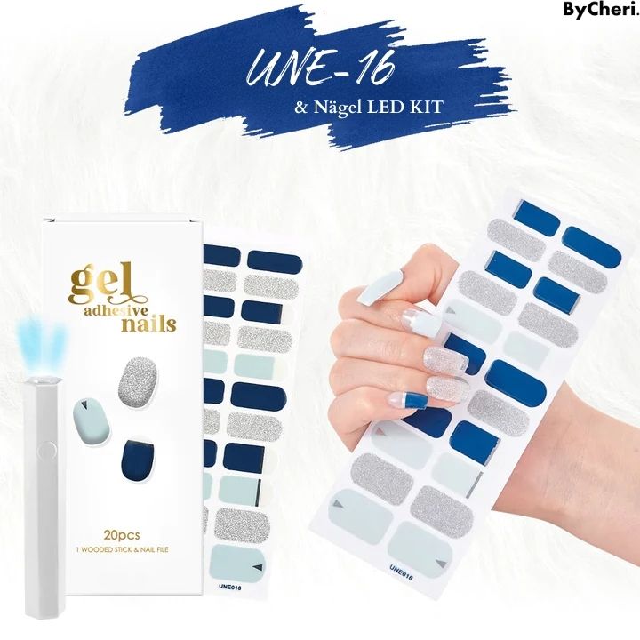 Gel Nail Kit Wireless LED USB-C 20 Stickers