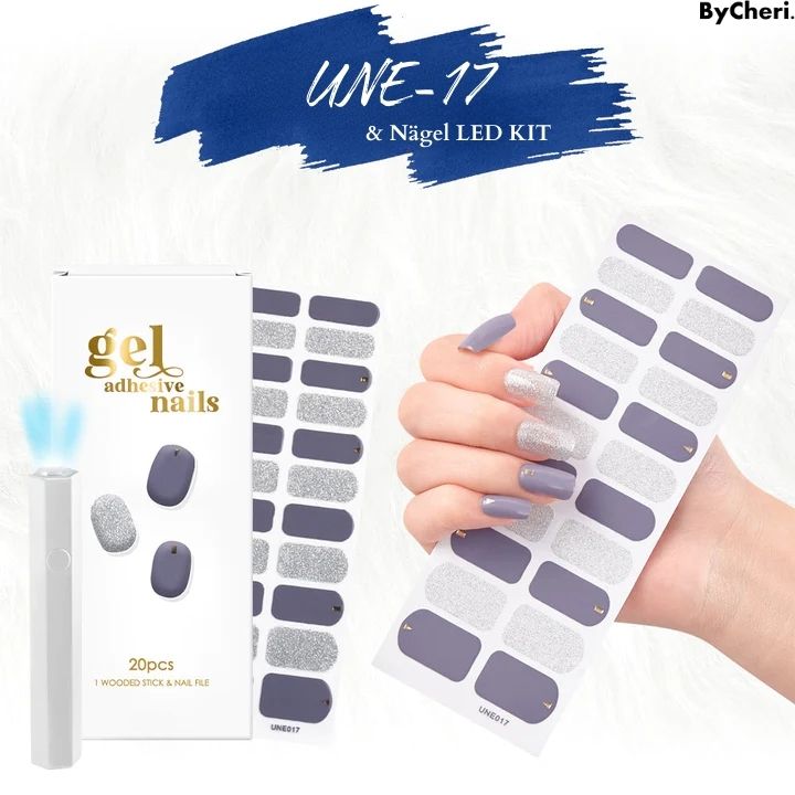 Gel Nail Kit Wireless LED USB-C 20 Stickers