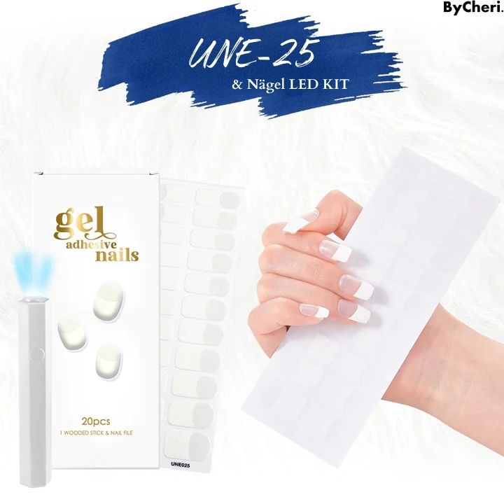 Gel Nail Kit Wireless LED USB-C 20 Stickers