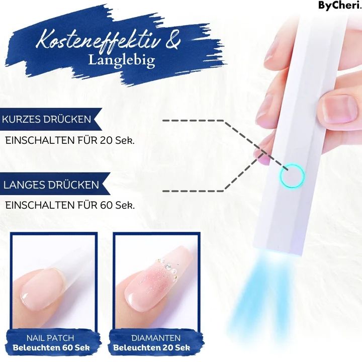 Gel Nail Kit Wireless LED USB-C 20 Stickers