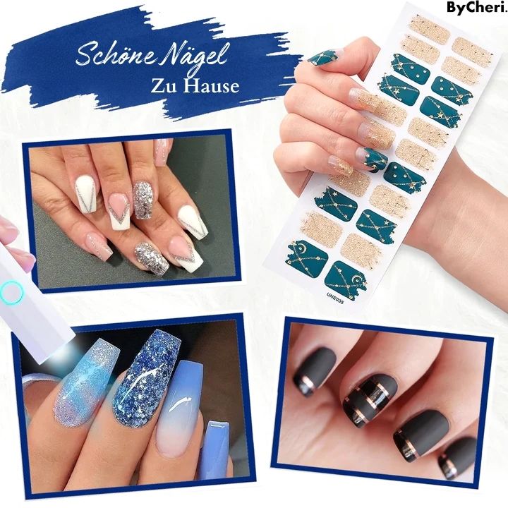 Gel Nail Kit Wireless LED USB-C 20 Stickers