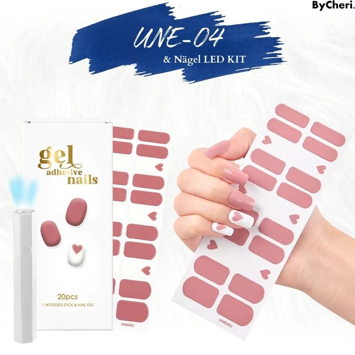Gel Nail Kit Wireless LED USB-C 20 Stickers