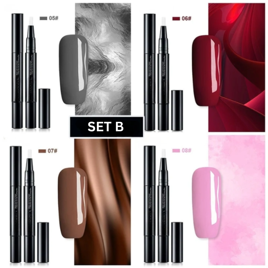 Gel Nail Polish Kit Long-Lasting & Precise Four-Color Set