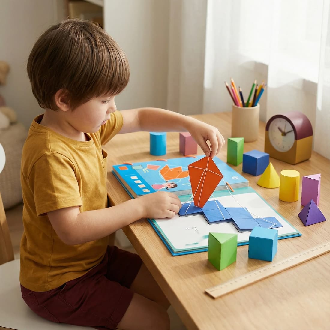 Geometry Book Interactive Pull-String 3D Models