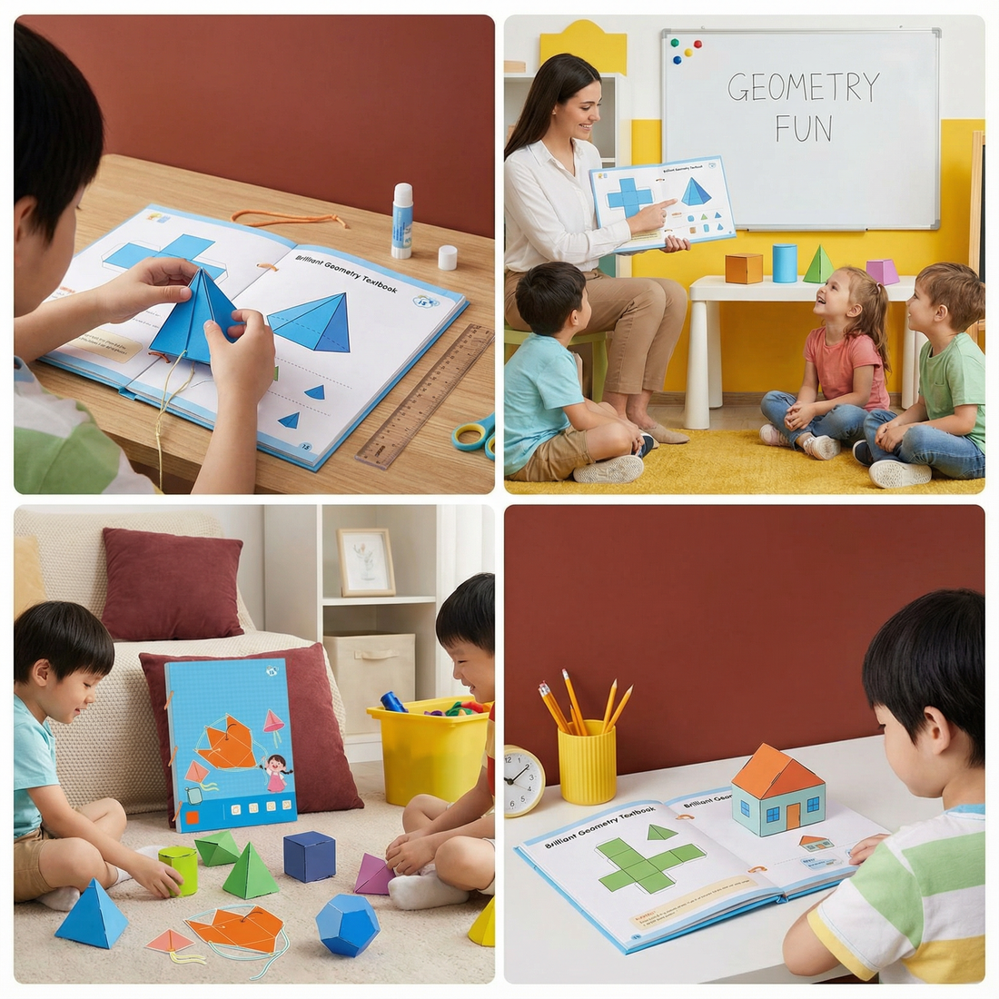 Geometry Book Interactive Pull-String 3D Models