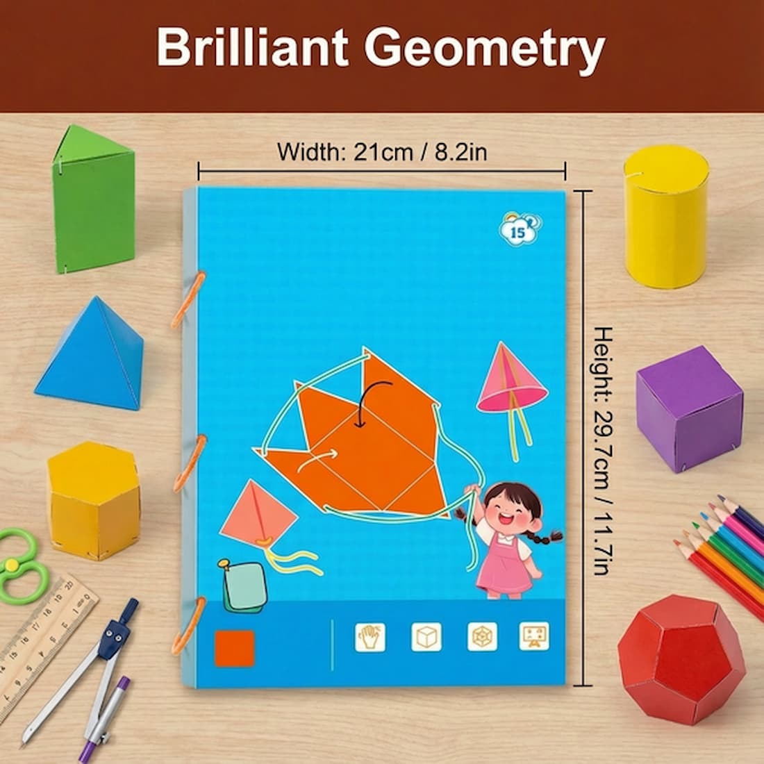 Geometry Book Interactive Pull-String 3D Models