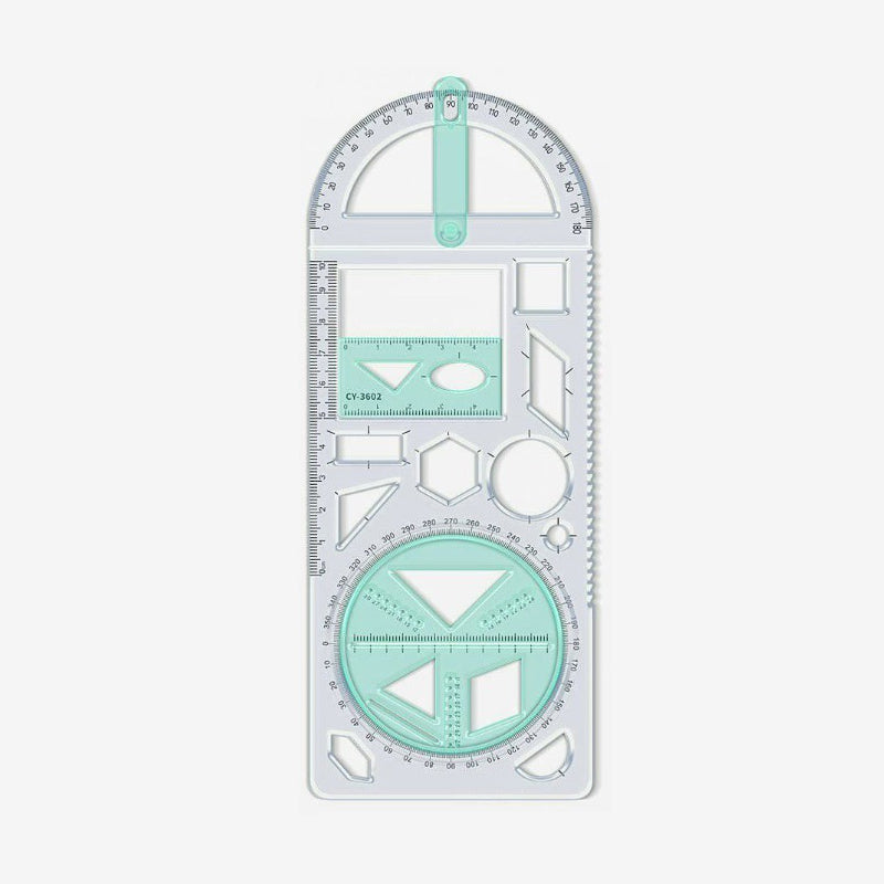 Geometry Ruler Rotatable Protractor Break-Resistant Plastic