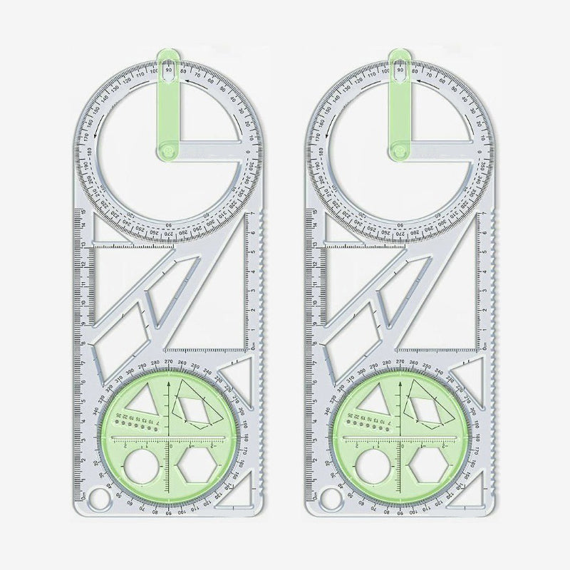 Geometry Ruler Rotatable Protractor Break-Resistant Plastic