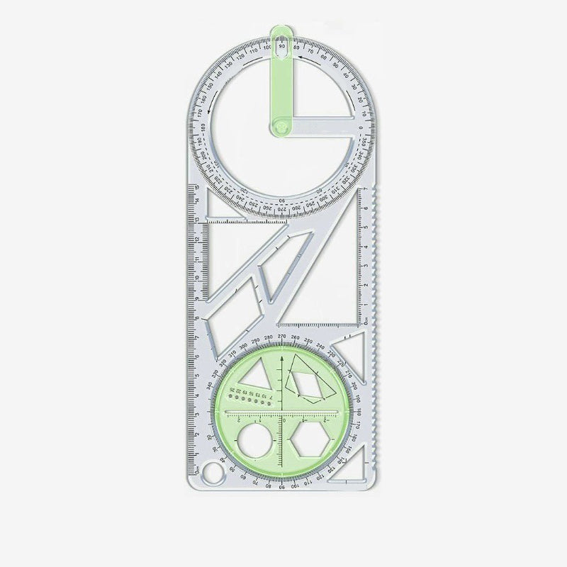Geometry Ruler Rotatable Protractor Break-Resistant Plastic