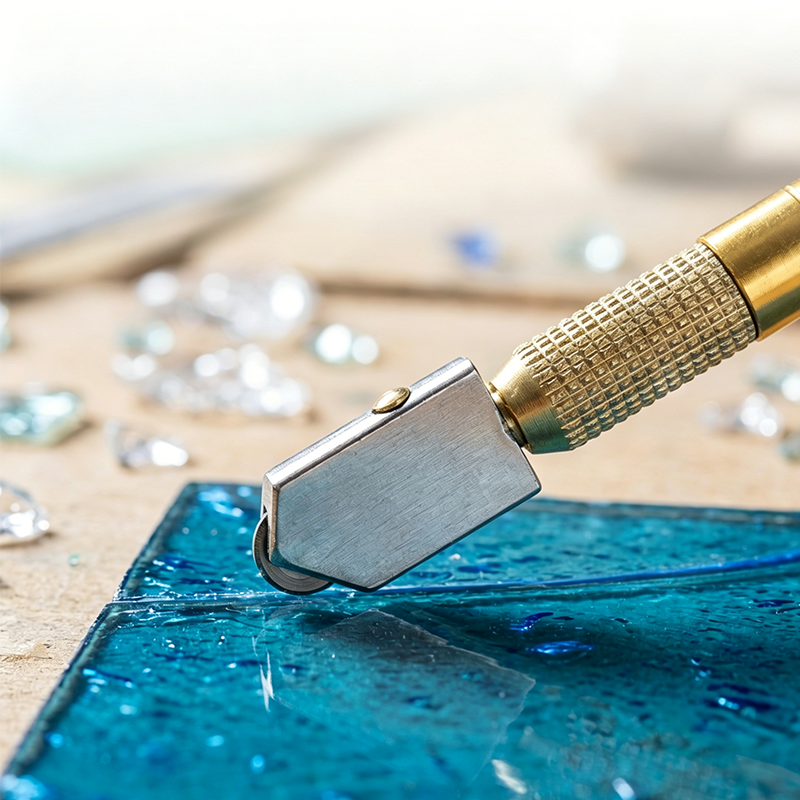 Glass Cutter Extra-Sharp Cutting Wheel Ergonomic Aluminum