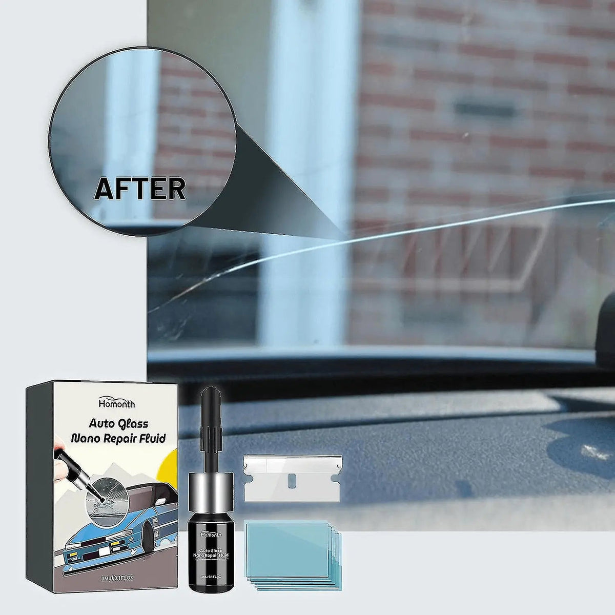 Glass Repair Kit Nano Resin Clear Finish