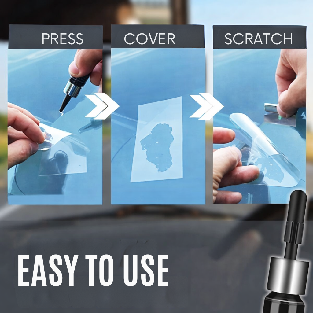 Glass Repair Kit Nearly Invisible High-Strength 2-Pack