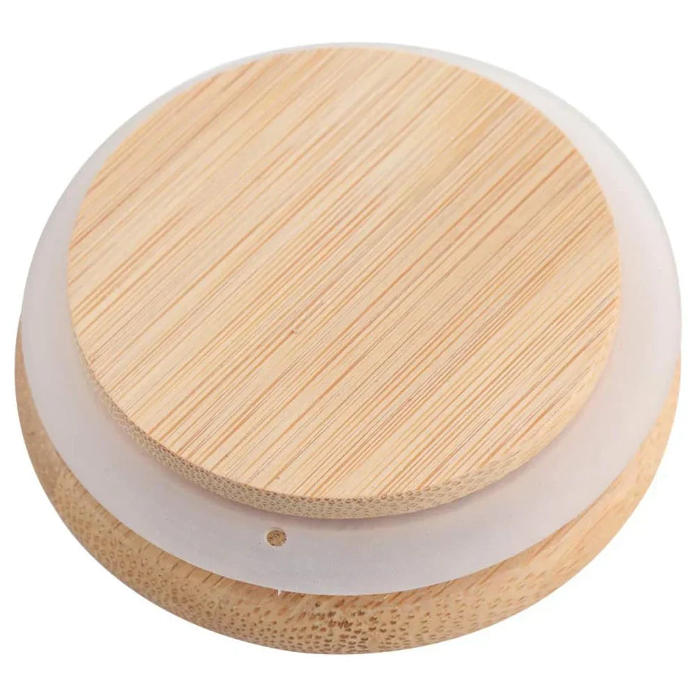 Glass Storage Jars Airtight Wooden Lids Set of 5