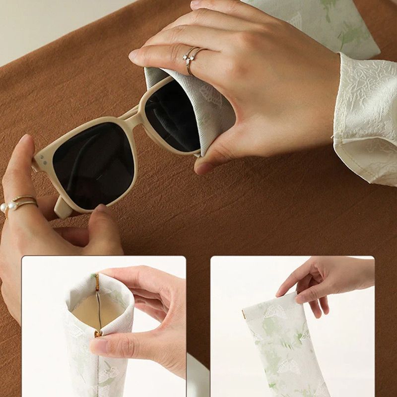 Glasses Case Self-Closing Microfiber Lined