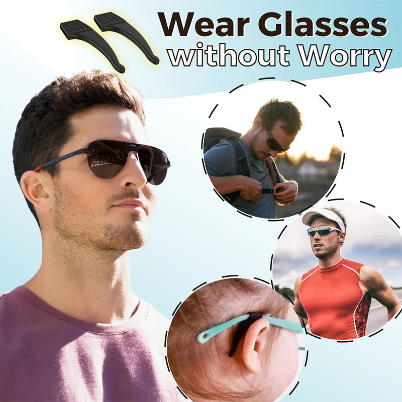 Glasses Temple Tips Soft Silicone Anti-Slip Universal Fit