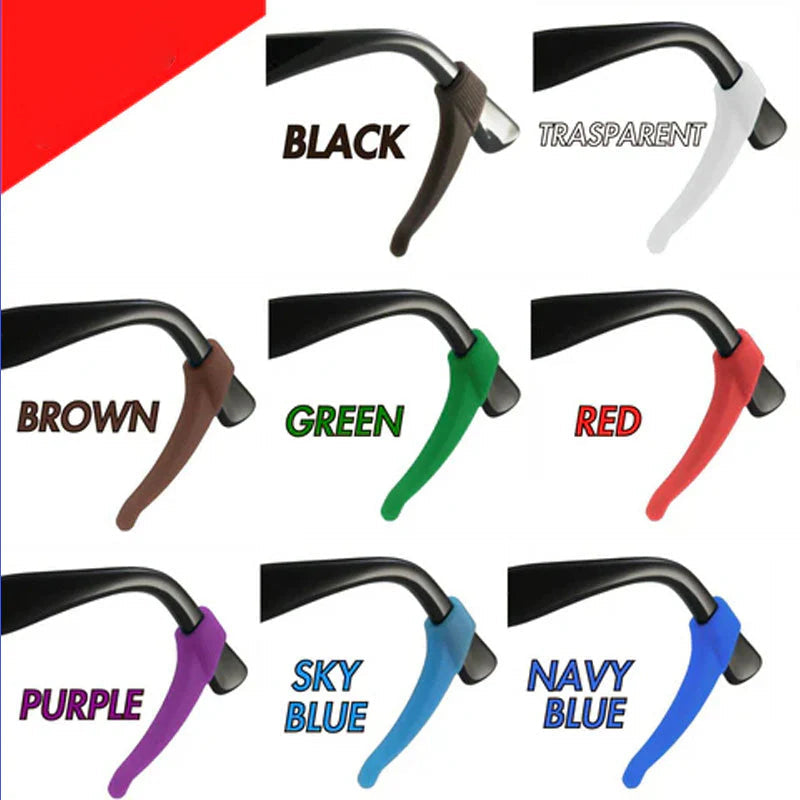 Glasses Temple Tips Soft Silicone Anti-Slip Universal Fit