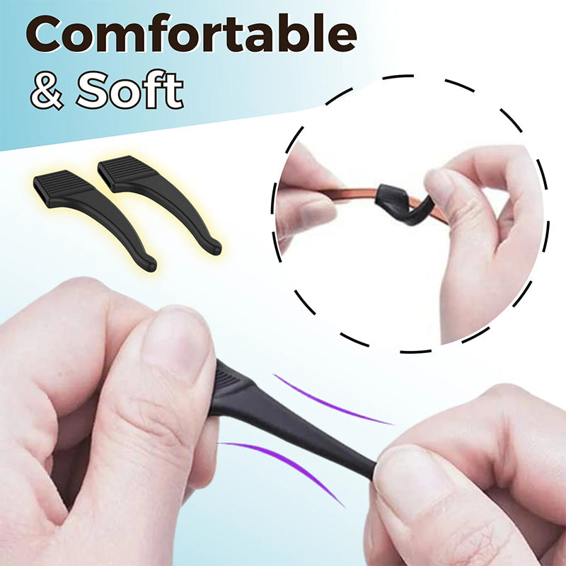 Glasses Temple Tips Soft Silicone Anti-Slip Universal Fit