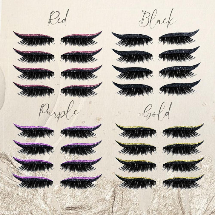 Glitter Eyeliner Stickers Self-Adhesive Waterproof Reusable
