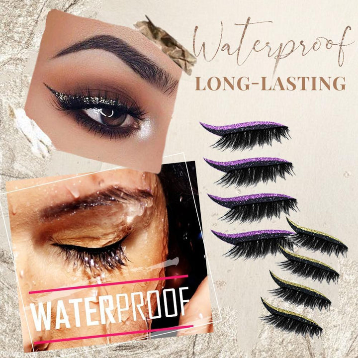 Glitter Eyeliner Stickers Self-Adhesive Waterproof Reusable