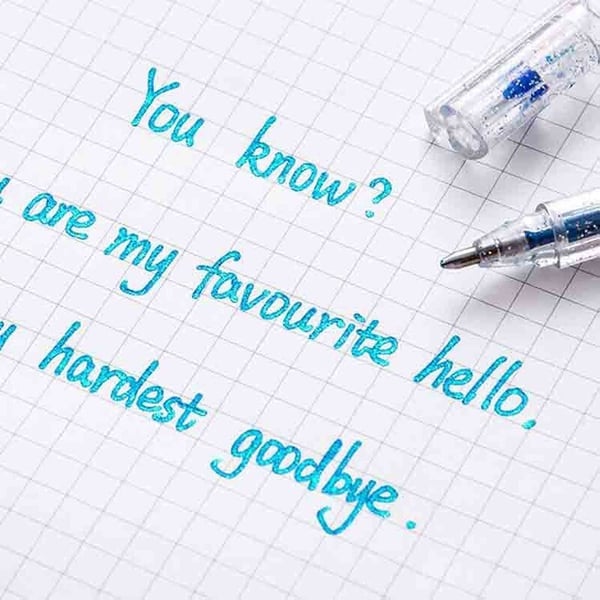 Glitter Gel Pen Set Fine Ballpoint Smudge-Proof