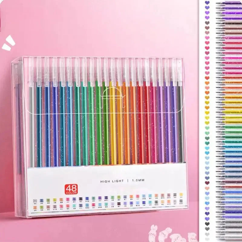 Glitter Gel Pen Set Fine Tip Smudge-Proof