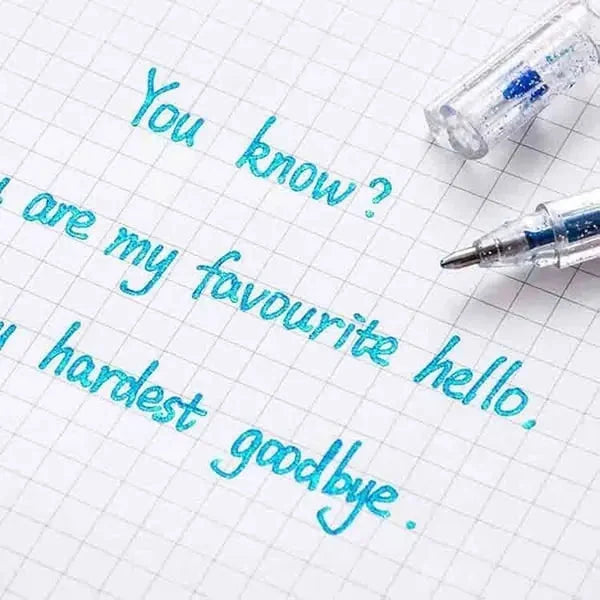Glitter Gel Pen Set Fine Tip Smudge-Proof