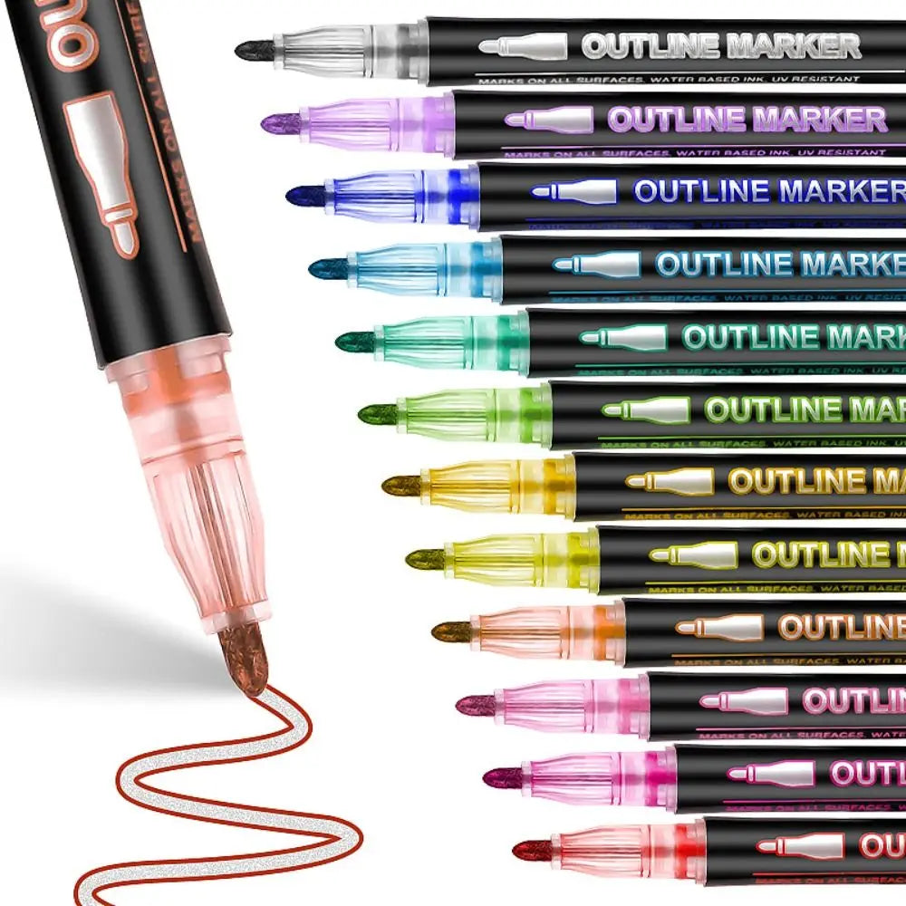 Glitter Gel Pen Set Metallic Quick-Drying & Non-Toxic