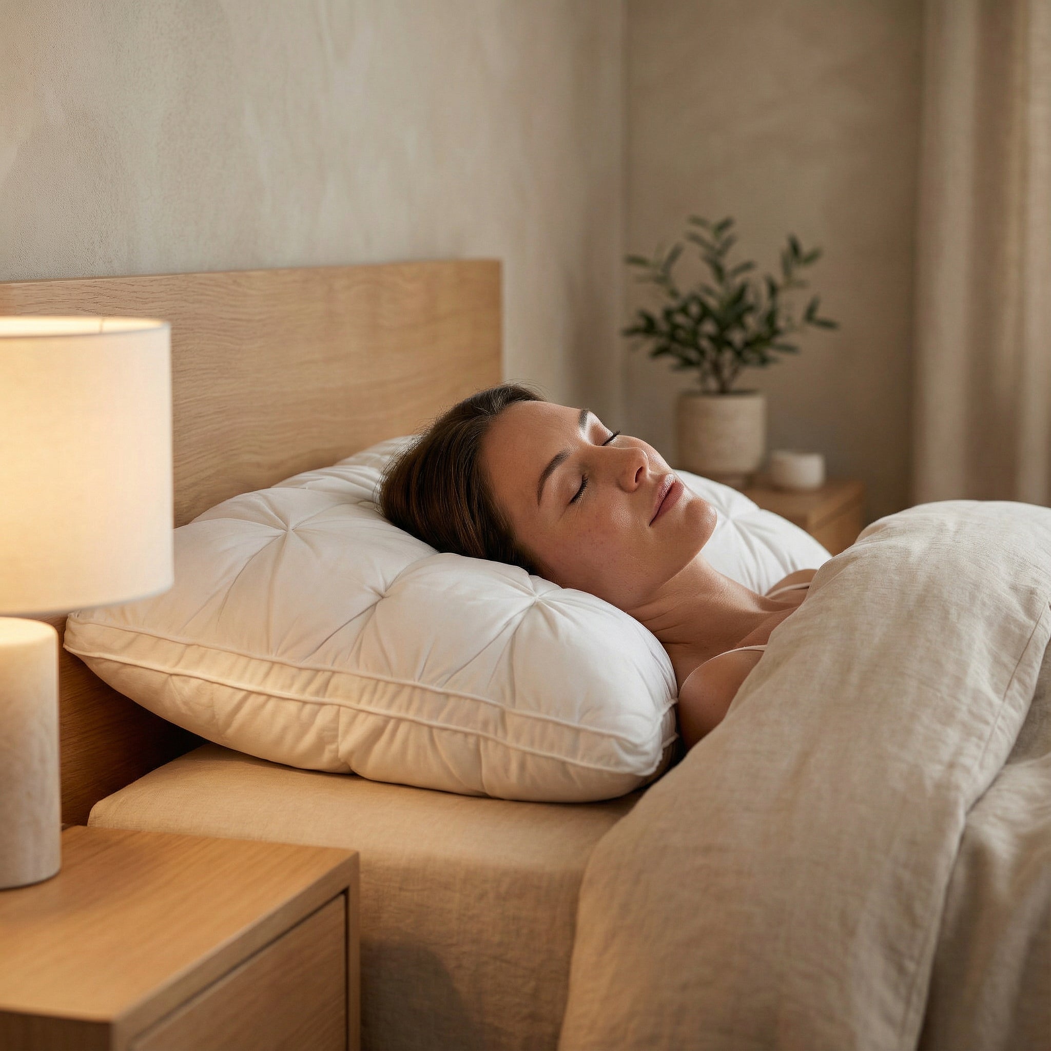 Goose Down Pillow Hotel-Soft Breathable Cotton Machine Washable