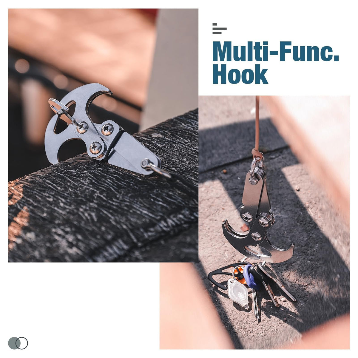 Grab Hook Stainless Steel Dual-Mode 198 lb Load Capacity