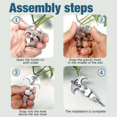 Grab Hook Stainless Steel Dual-Mode 198 lb Load Capacity