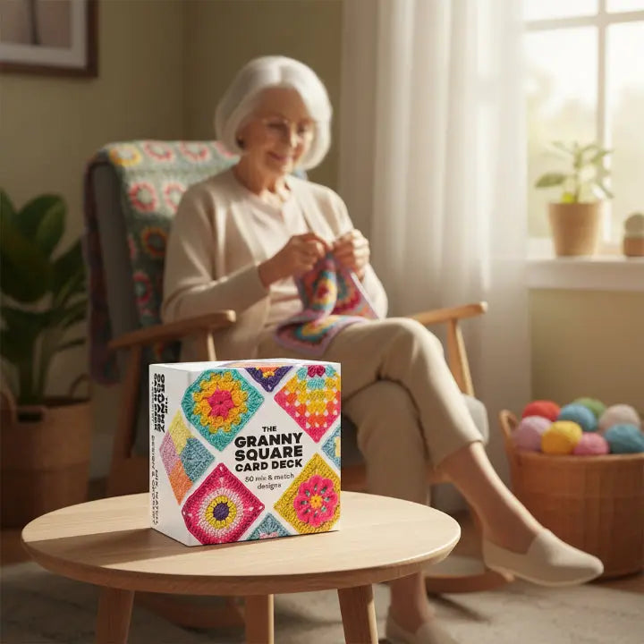 Granny Square Pattern Cards 50 Designs Clear Crochet Charts