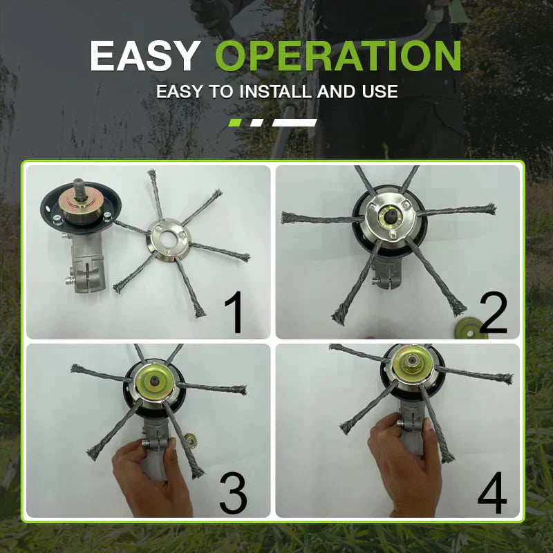 Grass Trimmer Attachment Steel Wire Cutting Disc