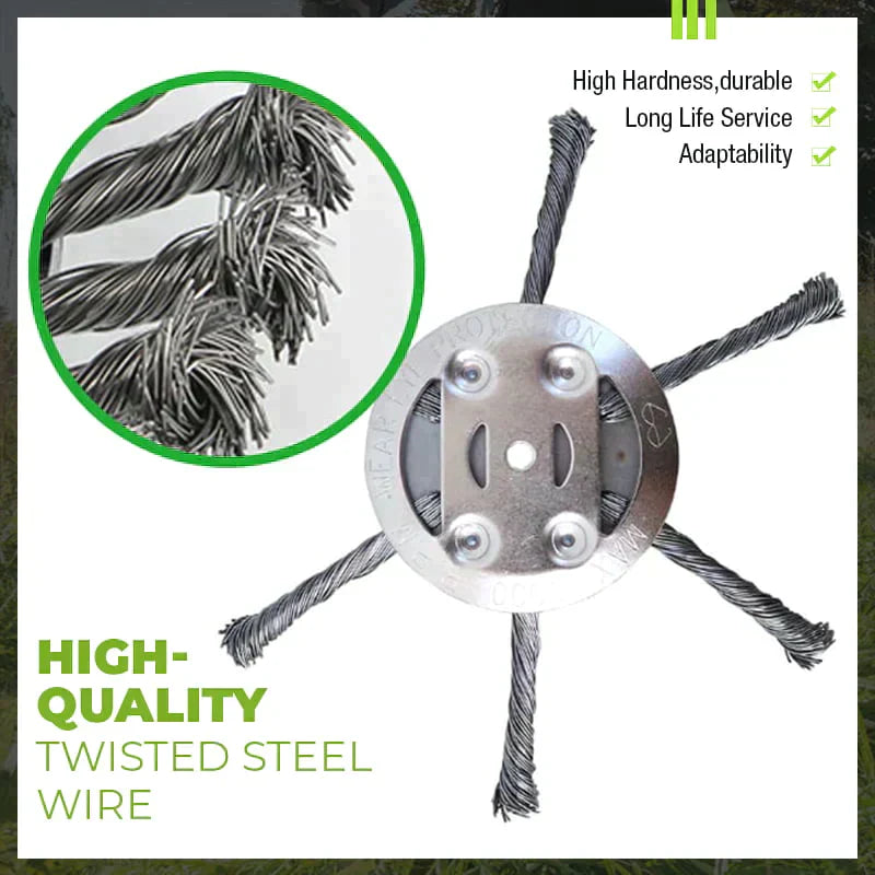 Grass Trimmer Attachment Steel Wire Cutting Disc