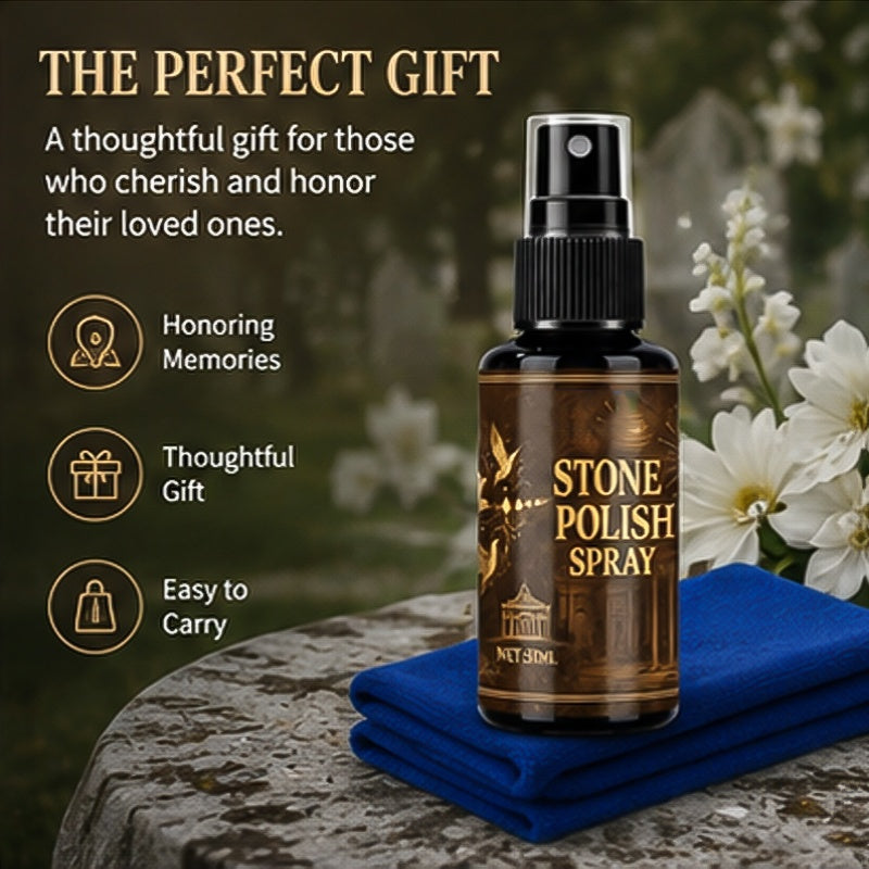 Gravestone Cleaner Spray Gentle Deep Clean & UV Protection