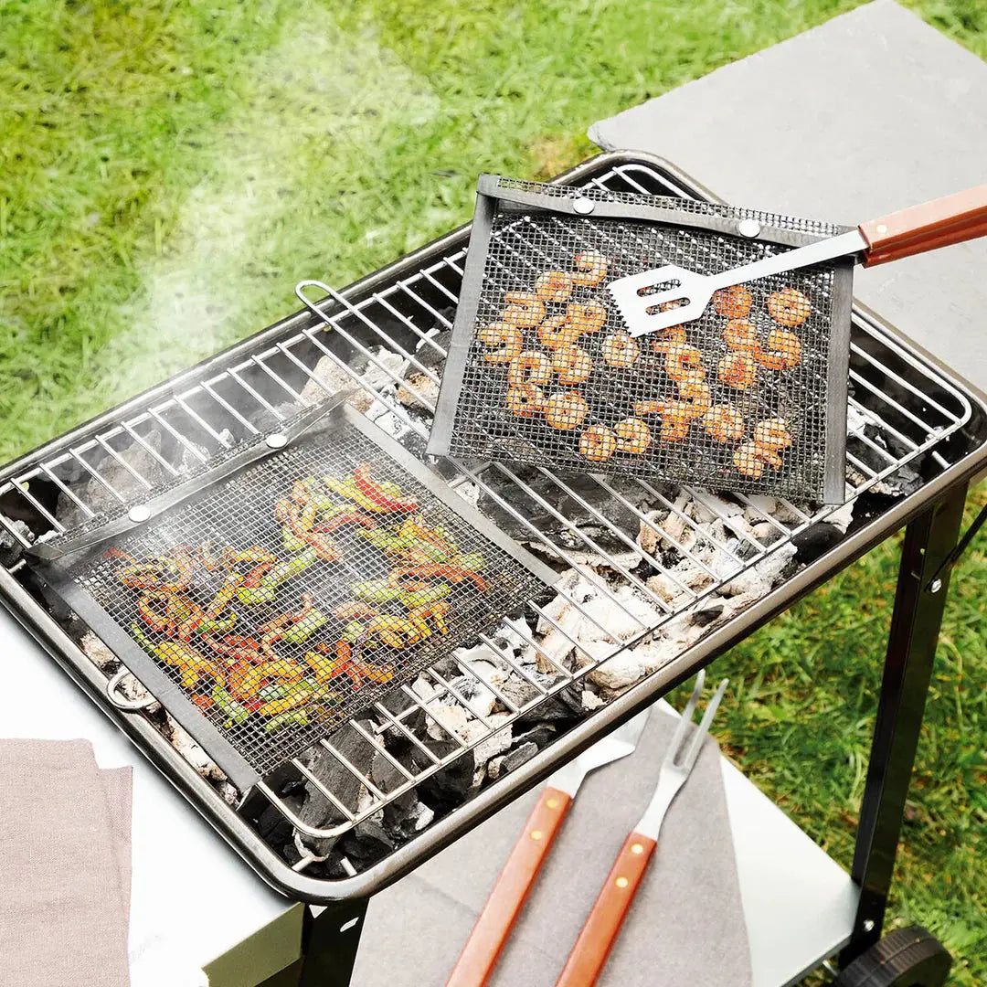 Grill Bags Non-Stick Mesh Dishwasher-Safe Set of 2