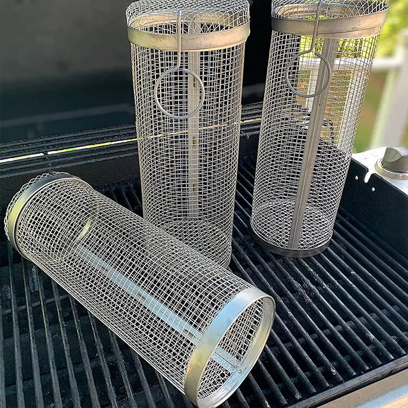 Grill Basket Rollable 304 Stainless Steel Dishwasher Safe