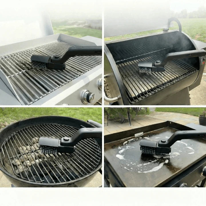 Grill Brush Motorized Rotating Head Rechargeable USB