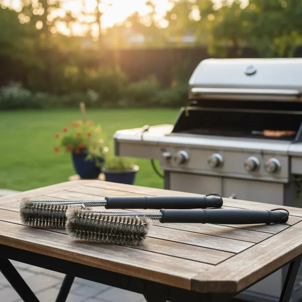 Grill Brush Stainless Steel Bristles Ergonomic Non-Slip Handle